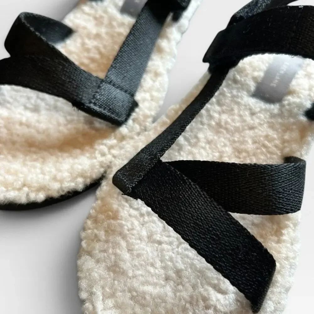 Everlane Women’s ReNew Teddy Nylon Sport Sandal Adjustable Black Size 5 NIB